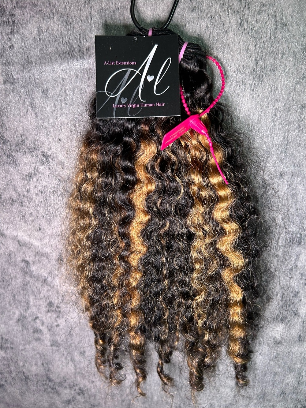 2 PCSBurmese Curly Luxury Virgin Human Hair | color #1B/27 2x6 CLOSURE & BUNDLE